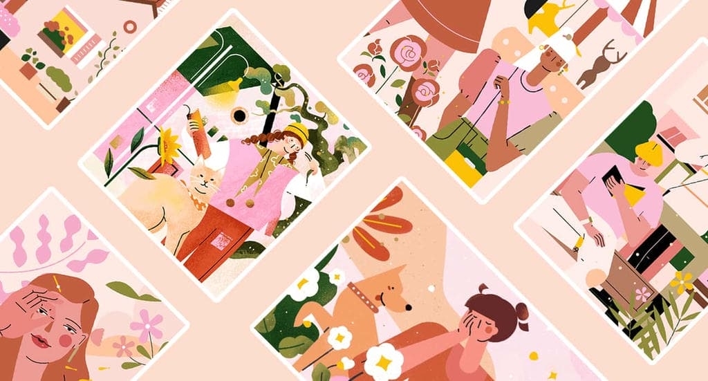 蜜桃金粉：秋日午后的阳光与织物